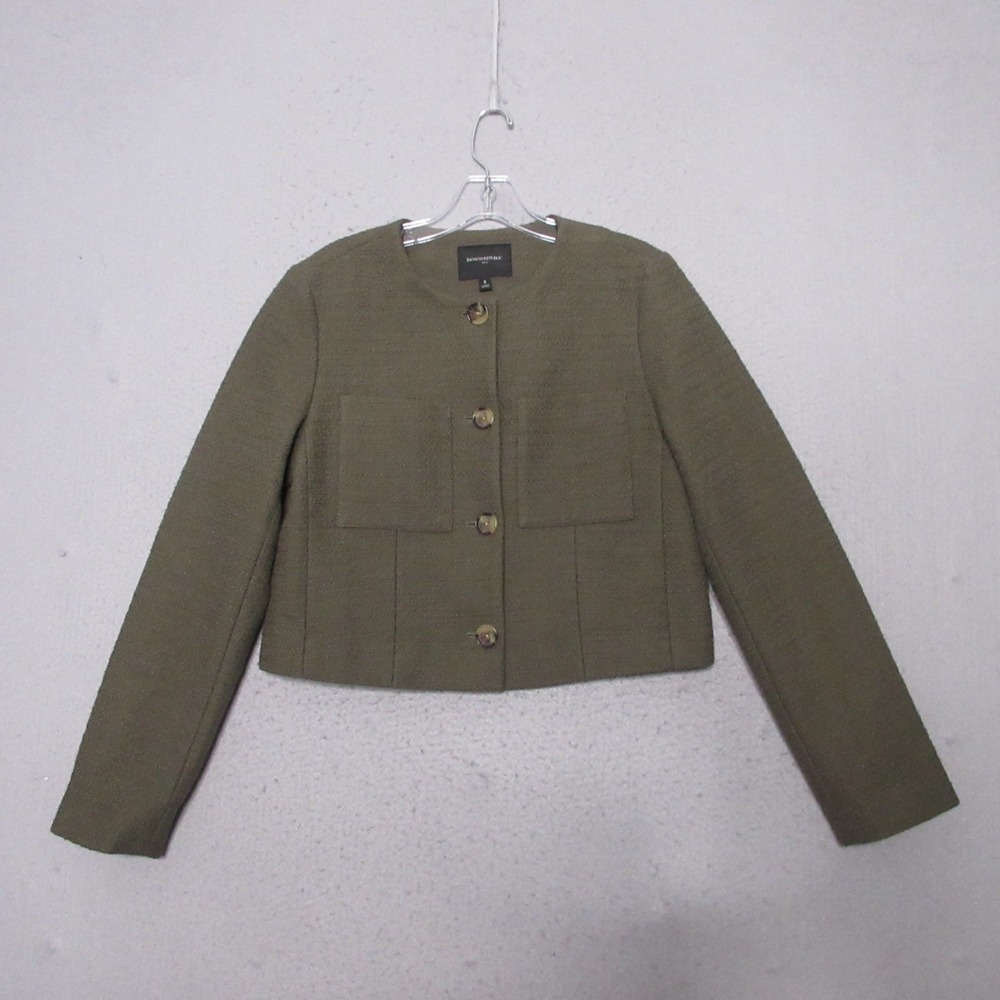 Banana Republic‎ Factory Blazer Green Academia Preppy Quiet Luxury Crop 2025